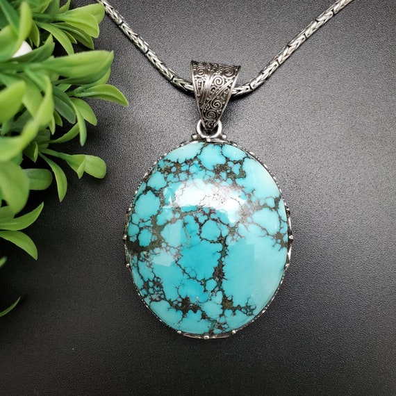 PLNT#02 | 74 Grams Huge Tibetan Turquoise Necklace Pendant