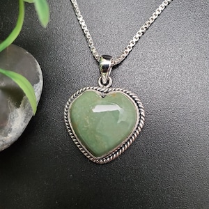 SFH #167 | Lovely Heart Turquoise Necklace Pendant Options Silver Chain | Sterling Silver Turquoise Pendant | Heart Shape Pendant For Her