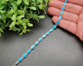 SAM #28 | ブルーオパールインレイリンクブレスレット 7 2/3 インチ