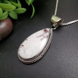 SFH #154 | Unique Wild Horse Necklace Pendant Options Silver Chain Necklace | Big Sterling Silver Wild Horse Turquoise Necklace Pendant