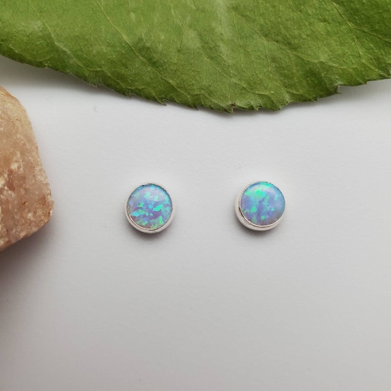 Small Oval Blue Aquamarine Post Stud Earrings Sterling Silver Small Oval Blue Aquamarine Post Stud Earrings Sterling Silver