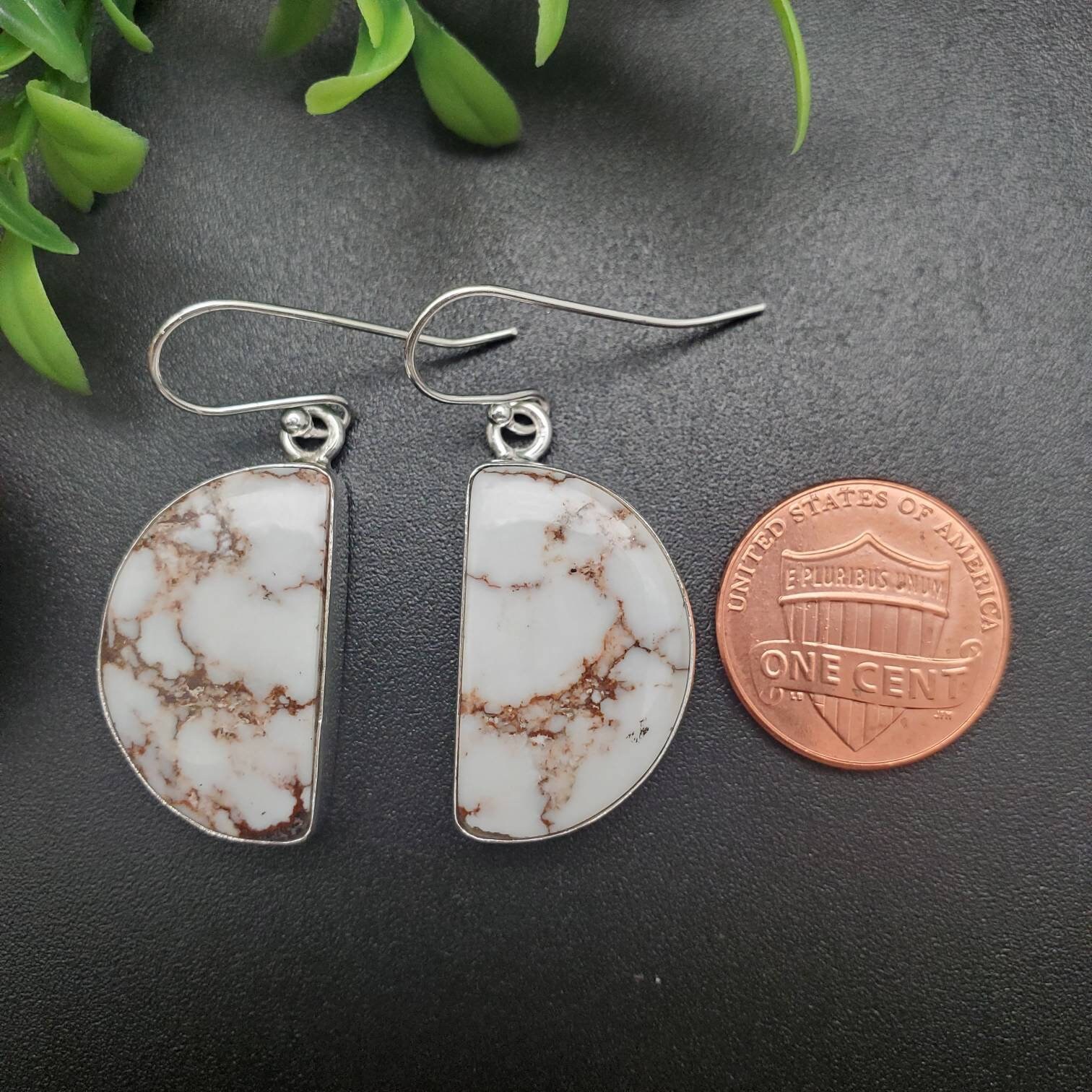 PLNT#174 | 大きなワイルドホースターコイズダングルイヤリング