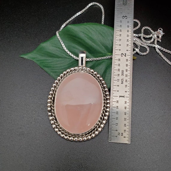 Huge Southwest Pink Sterling Silver Pendant Huge Southwest Pink Sterling Silver Pendant