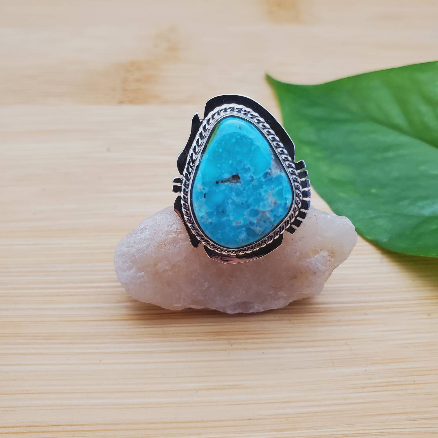 Vintage WMCO Turquoise Sterling Silver Ring - Size 10.25 - Etsy