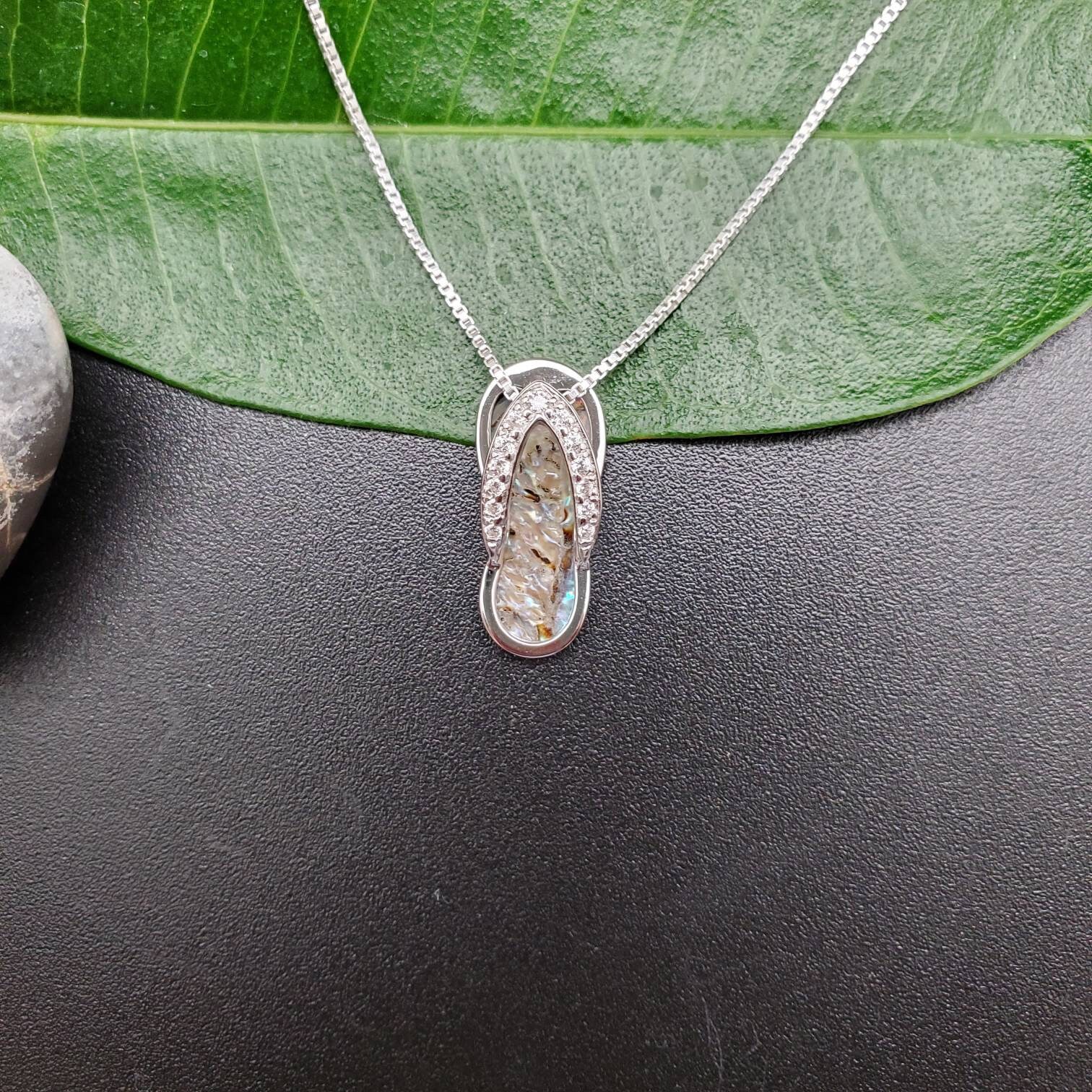 Flip flop necklace silver deals