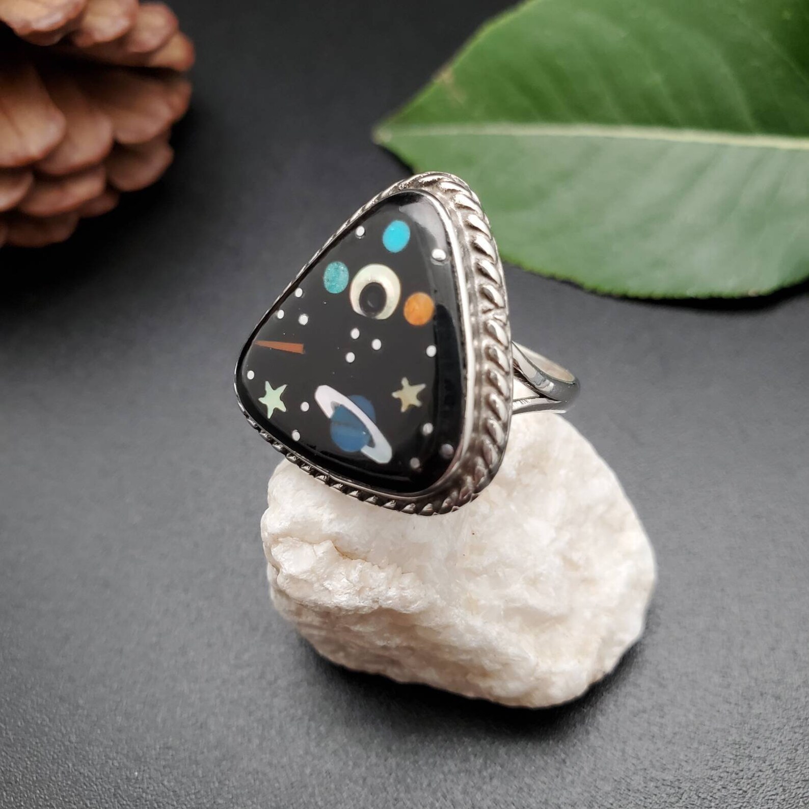 Inlay Ring 472 Lovely Micro Inlay Southwest Ring Size - Etsy