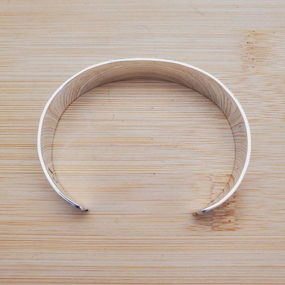 Unisex Cuff Bracelet | Navajo Stamped Silver Bangle Bracelet
