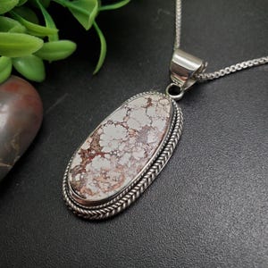 SFH #135 | Unique Wild Horse Necklace Pendant Options Silver Chain Necklace | Big Sterling Silver Wild Horse Turquoise Necklace Pendant