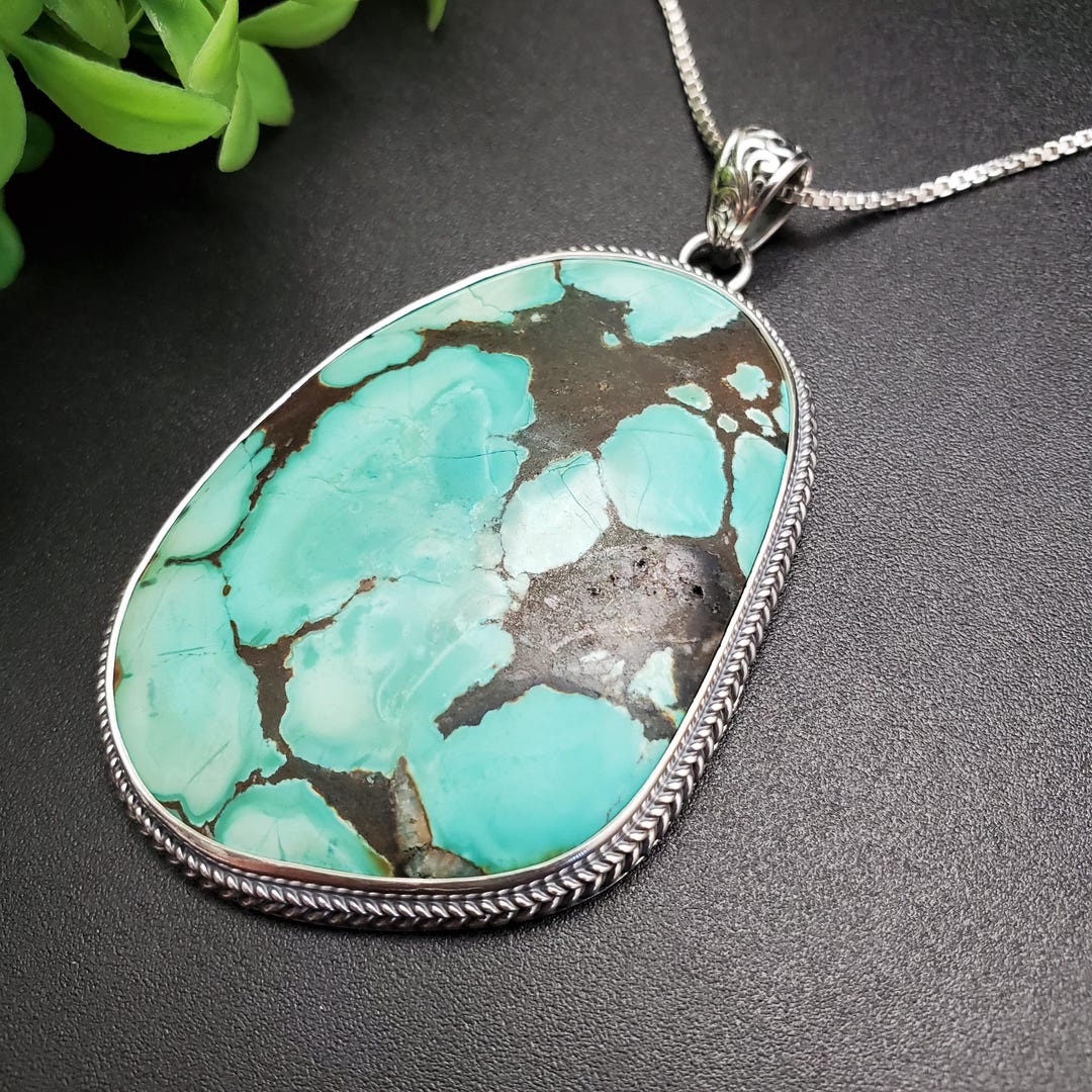 SFH #16 | Tibetan Turquoise Necklace Pendant With Option of Silver ...