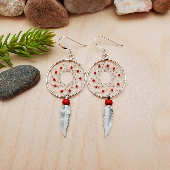 Handmade dream cheap catcher earrings