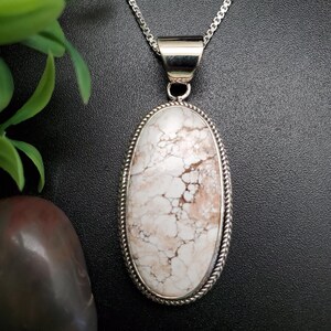 SFH #122 | Unique Wild Horse Necklace Pendant Options Silver Chain Necklace | Big Sterling Silver Wild Horse Turquoise Necklace Pendant