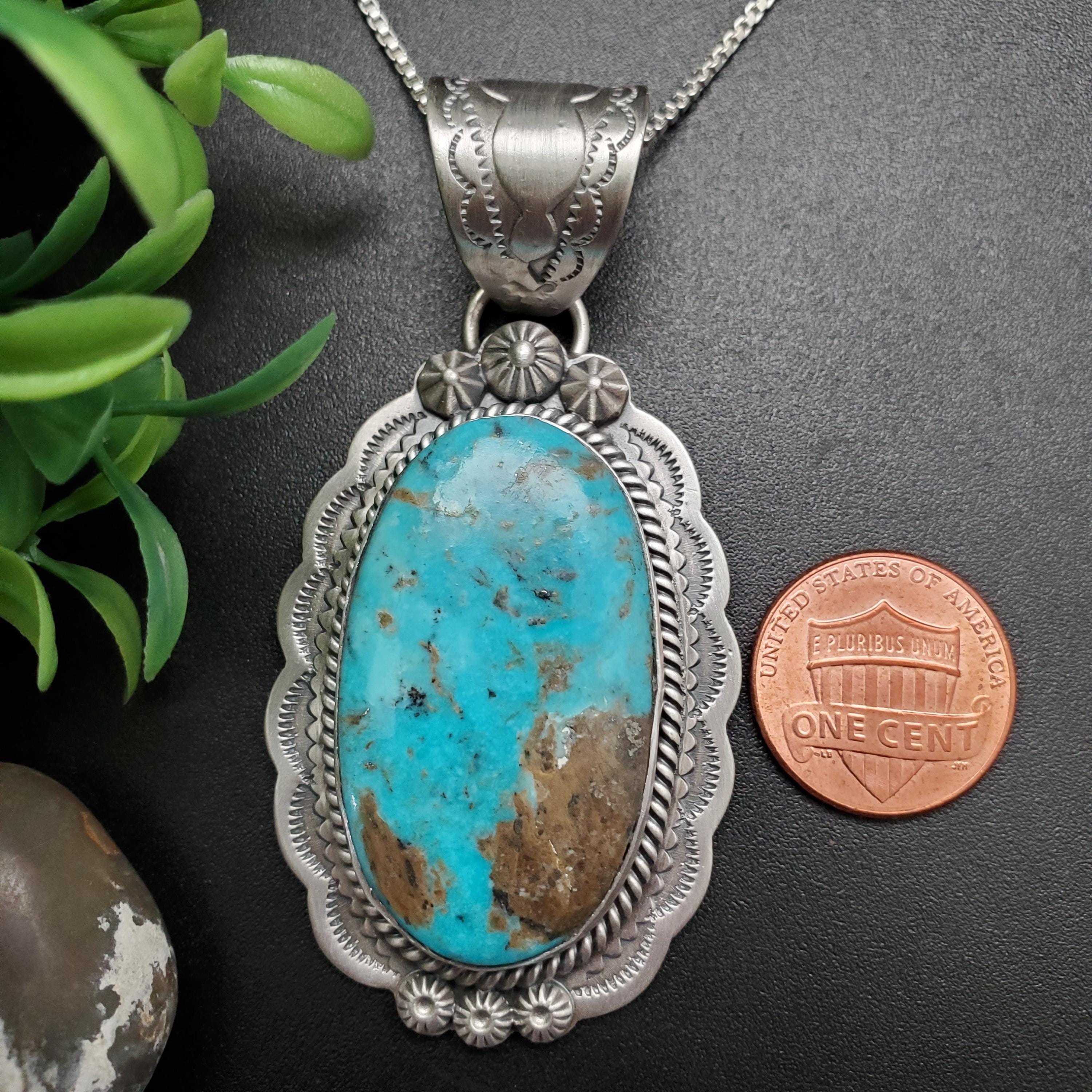SFH #48 | Kingman Turquoise Pendant With Option a Silver Chain