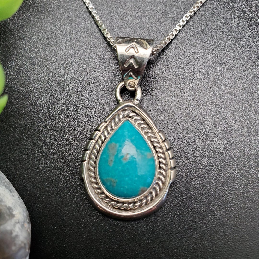 SFH #27 | Kingman Turquoise Necklace Pendant With Option of Silver ...