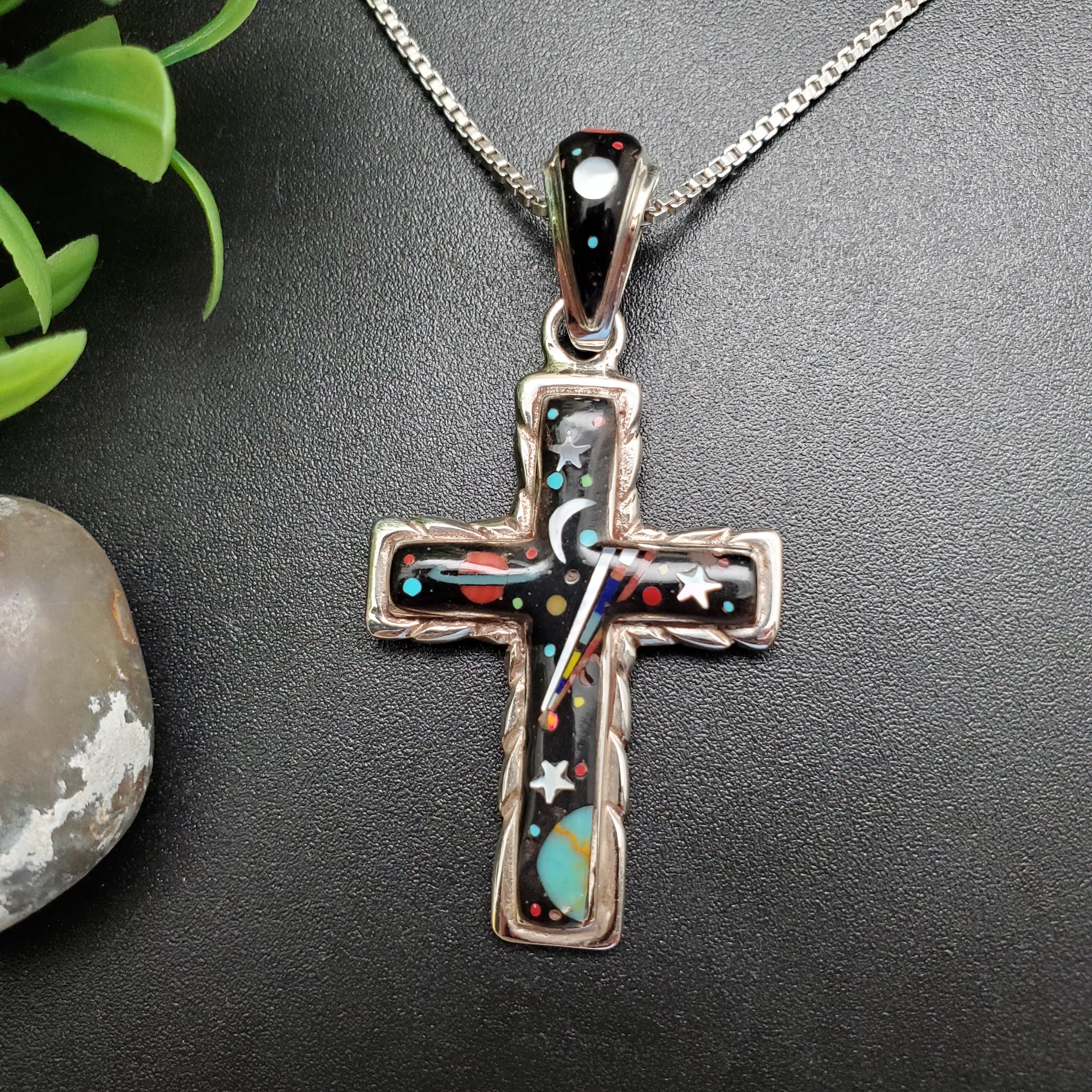 SFH #224 | Jesus Cross Galaxy Pendant Option Silver Chain