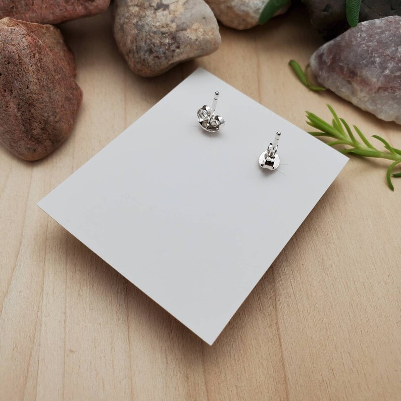 Sterling Silver Opal Post Earrings Red Opal Stud Earrings Fire Red Opal Jewelry Dainty Red Earring 925ForHer 5mm Square Red Opal Studs