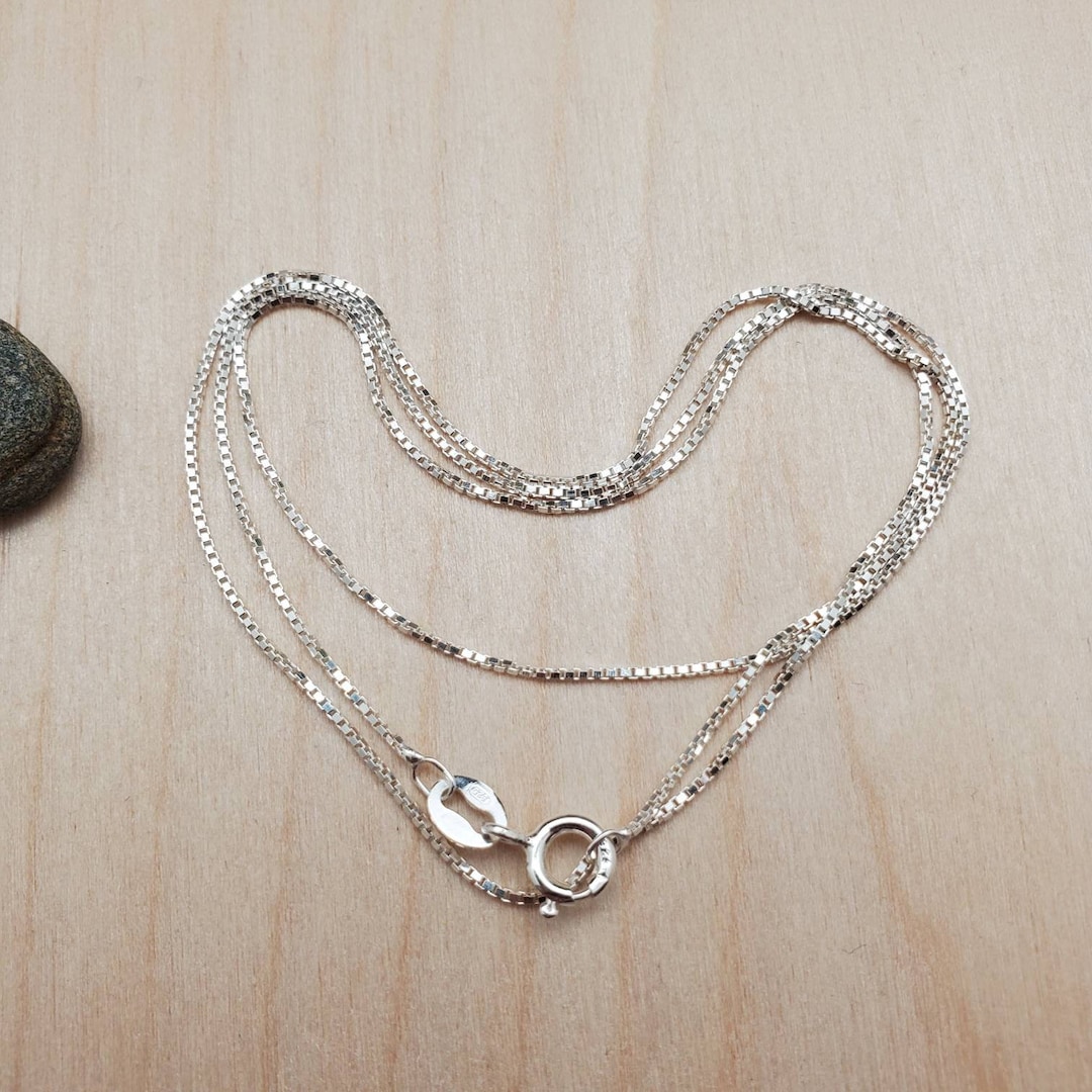 Silver Box Chain 16 18 20 24 Inches Sterling Silver Chain Chain for ...