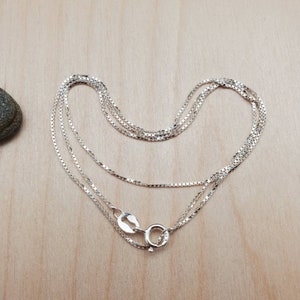 Silver Box Chain 16, 18, 20 and 24 inches | Sterling Silver Chain | Chain For Pendants | Italian Chain | Chain Necklace | Chain For Pendant