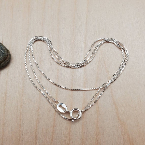 Silver Box Chain 16 18 20 24 Inches Sterling Silver Chain Chain