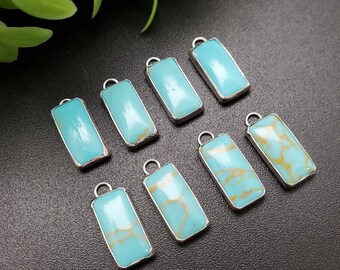 【AG X JOSILVER】Triangle Ruler Necklace - Turquoise Turquoise Necklace Sterling Silver Pendant Filigree Frame