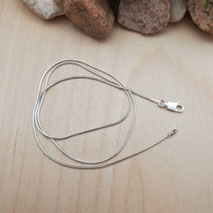 Silver Snake Chain Necklace 16" or 18" | Sterling Silver Chain Necklace | Silver Snake Necklace 16 or 18 inches | Italian Chain Necklace
