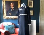 Vintage Laura Ashley 100 wool maxi dress, Victorian style UK 10