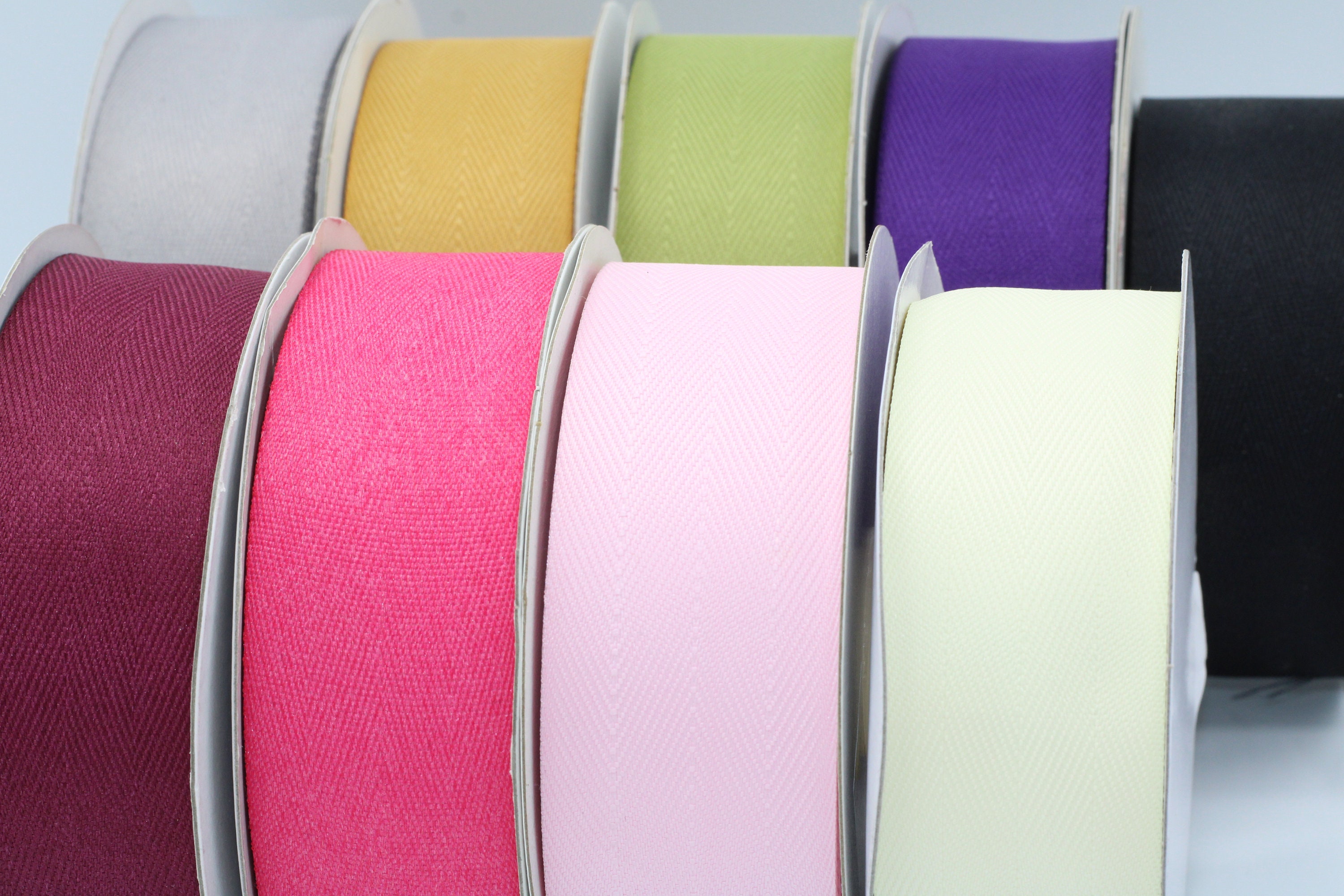 5 Yards/Roll 38mm Double Face Twill Jump Dot Polyester Ribbon