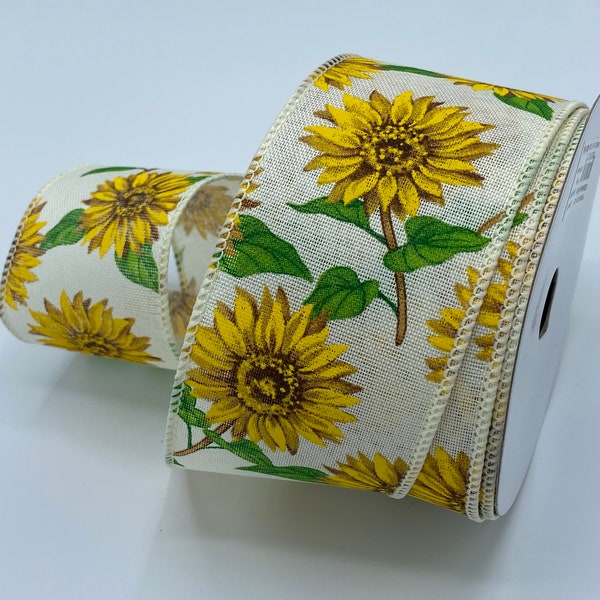 Sonnenblumenband, Verkabelt, 5,5 cm, Herbstband