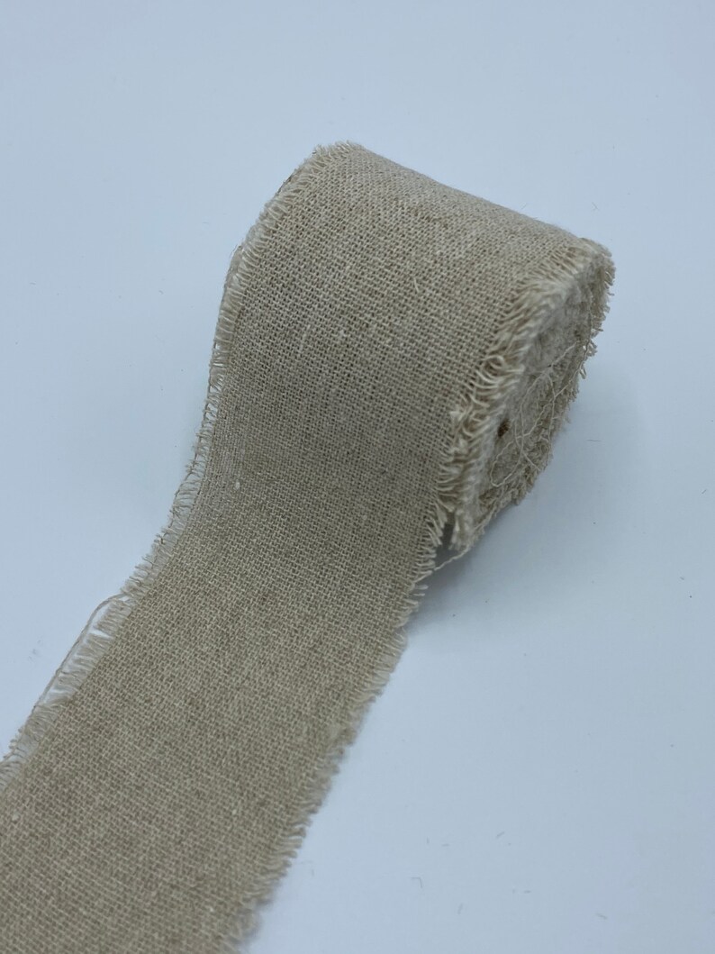 Linen Ribbon Frayed ribbon Etsy