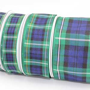 Tartan di Edimburgo, (5 yds)Campbell, nastro scozzese scozzese, 2 3/4", 1,5", 1", 5/8", nastro natalizio