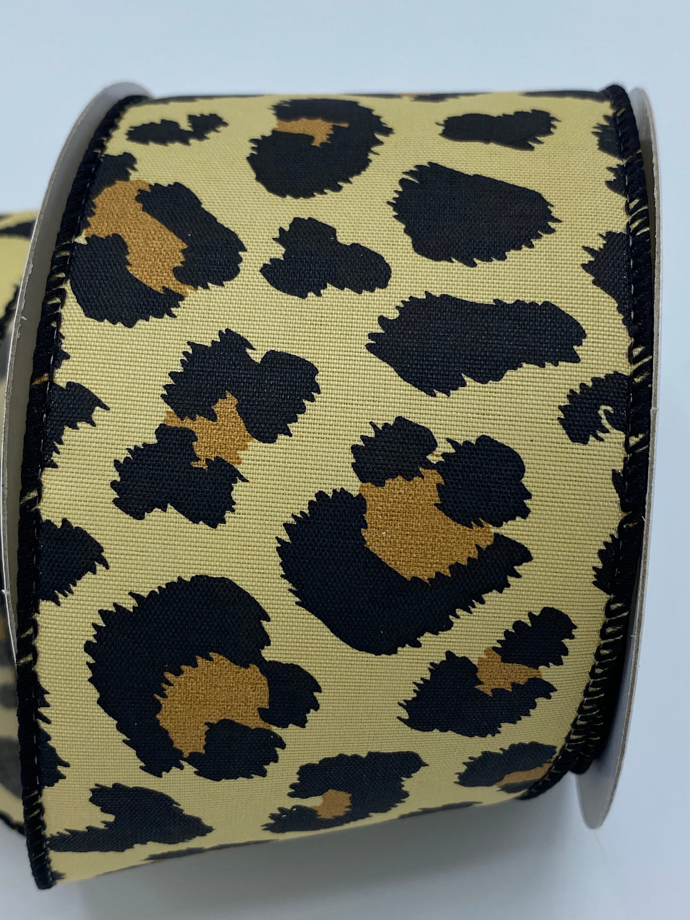 Faux Leopard Ribbon, 2.5”, Wired Ribbon - Etsy