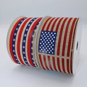 Homenaje, Bandera Vintage, Estrella Spangled, 2.5", Cinta Americana, EE.UU., Cinta Patriótica, Cableado, Día del Presidente, Día de los Caídos, Día de la Independencia