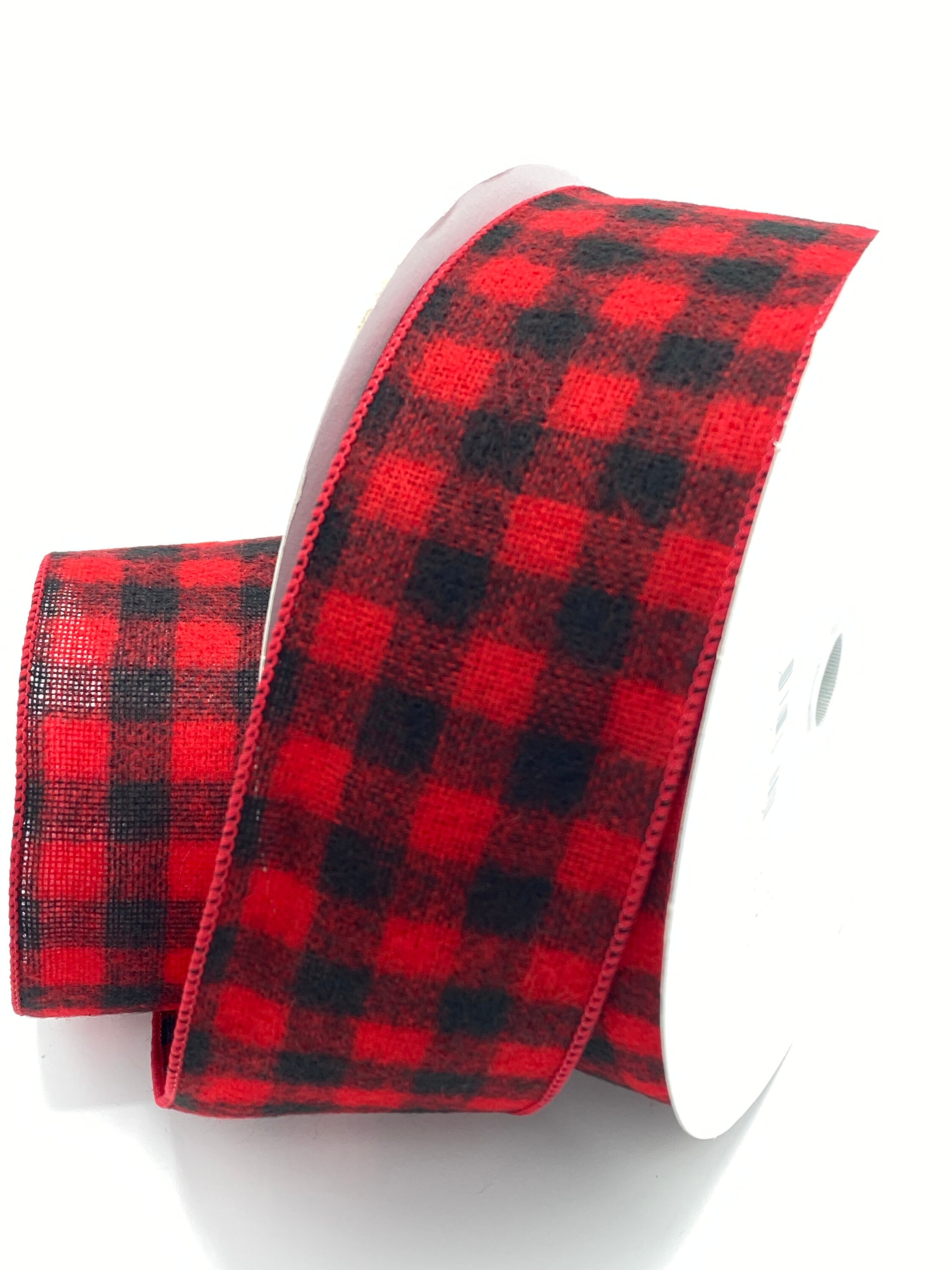2 Rolls Buffalo Plaid Burlap Wired Ribbon Weave Ribbon With Wired Edge 2 Rolls Buffalo Plaid Burlap Wired Ribbon Weave Ribbon With Wired Edge