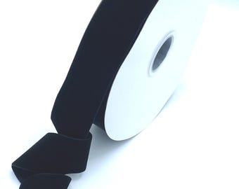 Viviana Velvet Ribbon, Black velvet, 2”,1.5”, 7/8”, 5/8”, 3/8”, Christmas Ribbon, Gift Wrapping Ribbon