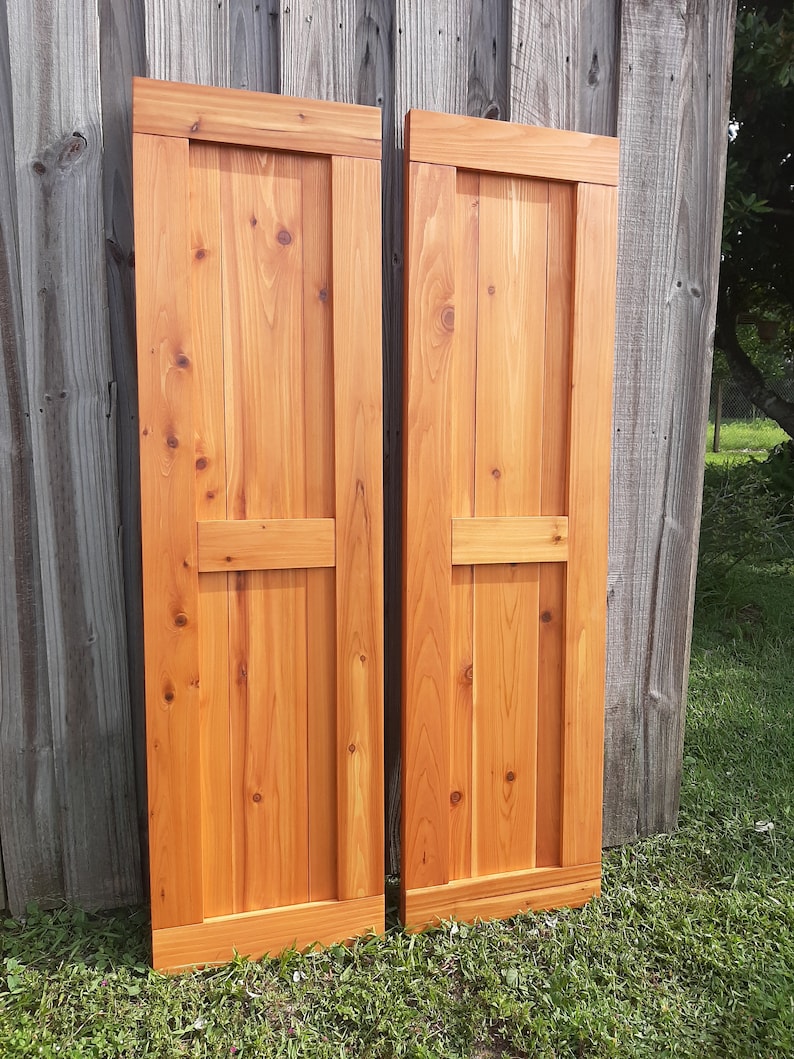 Exterior Cedar Shutters Shaker Style Craftsman Exterior Etsy