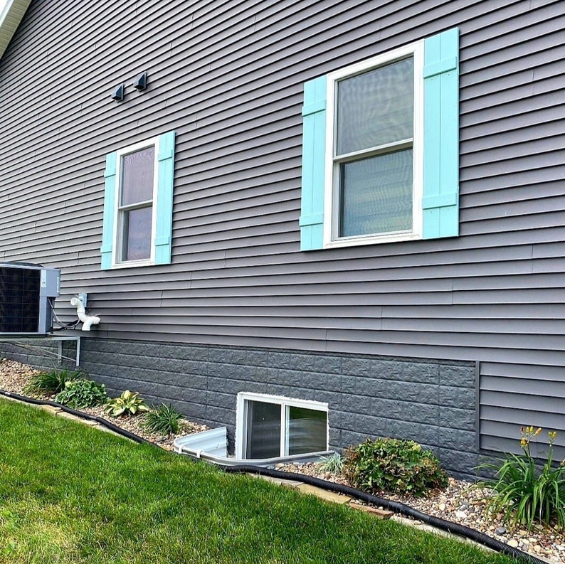 Exterior Cedar Shutters Narrow Board and Batten Style Etsy