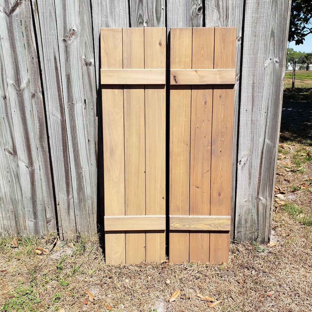 READY TO SHIP Exterior Cypress Shutters 15w X 57h Etsy