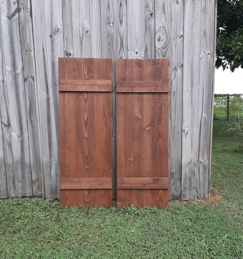 2 Rough Cut Farmhouse Cedar Shutters Outdoor Shutters | Etsy
