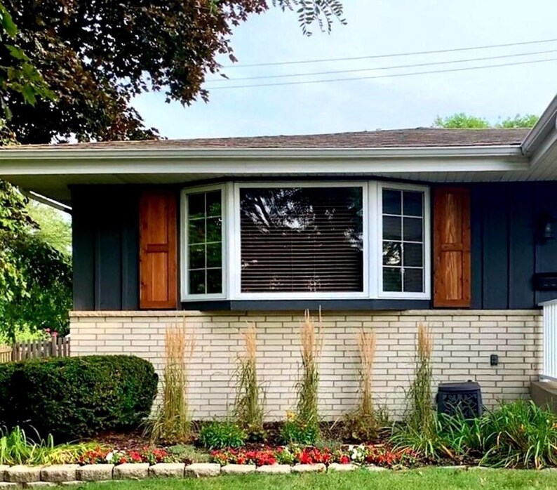Exterior Cedar Shutters Shaker Style Exterior Shutters Etsy