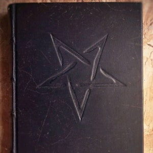Notebook Pentagram Sketchbook, Duivel Master Book, Cosplay Pentalf, Pentageron Silhouette, Boek occulte filosofie, La Clef de la Magie Noire