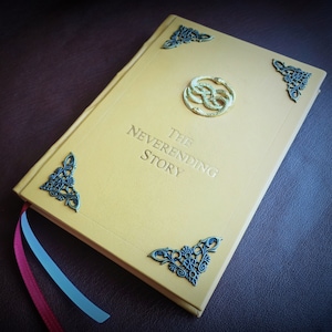 The NeverEnding Story Sketchbook, Medieval Renaissance, Auryn Necklace, Ren faire, Never Ending Cosplay, Neverending notebook, Metal Auryn
