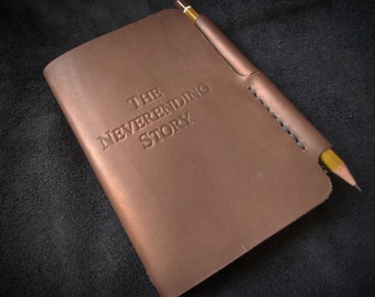 The NeverEnding Story ,notebook-Cosplay, Leather Medieval Scetchbook, Ren faire, NeverEnding Cosplay, Auryn