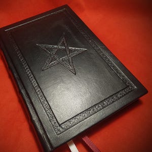 Notebook Pentagram Sketchbook, Duivel Master Book, Cosplay Pentalf, Pentageron Silhouette, Boek occulte filosofie, La Clef de la Magie Noire