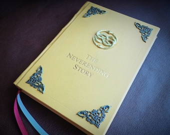 The NeverEnding Story Sketchbook, Medieval Renaissance, Auryn Necklace, Ren faire, Never Ending Cosplay, Neverending notebook, Metal Auryn
