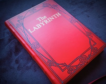 The Labyrinth book, Leather Bound, Sarah's Book-Cosplay, Ren faire, The Labyrinth Cosplay, The Labyrinth novelization.