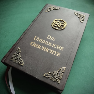 Die Unendliche Geschichte der Lederbindung buch, Die Unendliche Geschichte Lederbezug, Unendliche Geschichte-Cosplay, Metal Auryn