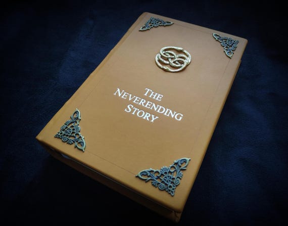The Neverending Story Replica Book - Auryn Medalion Cover, Brown Pleather