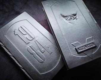 1984 Leather bound, 1984 George Orwell, 1984 Book, George Orwell 1984 book, Nineteen Eighty-Four Book, 1984 Book Map, Cosplay 1984 Orwel