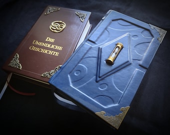Handmade Leatherbound 'NeverEnding Story' & 'Momo' Set - German Edition