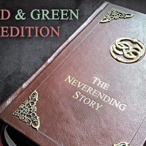 Leather bound Neverending story, The NeverEnding Story Book-Cosplay, Bastian Book, Ren faire, Never Ending Cosplay, Metal Auryn image 2