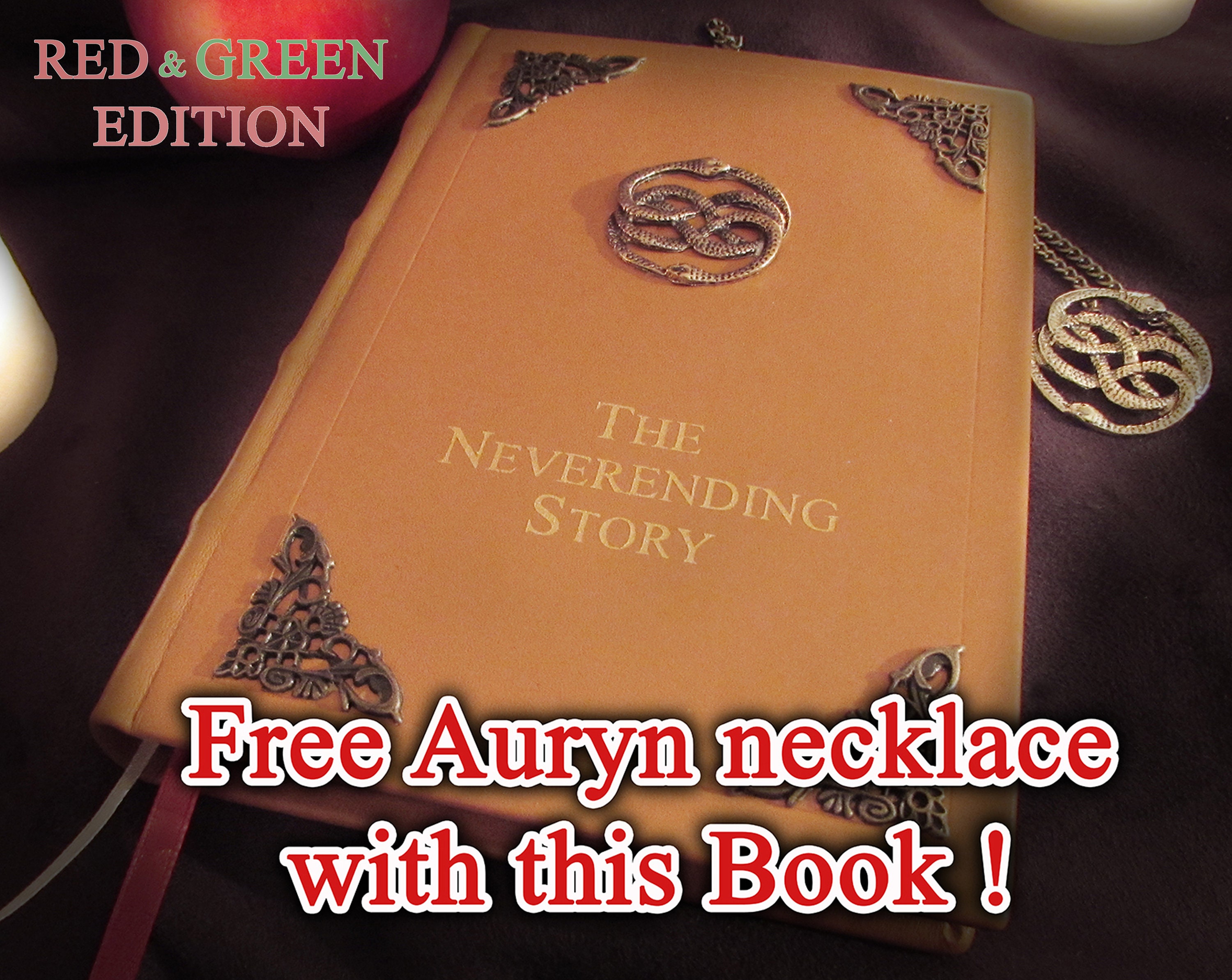 Leather bound Neverending Story book, The NeverEnding Story Book-Cosp…
